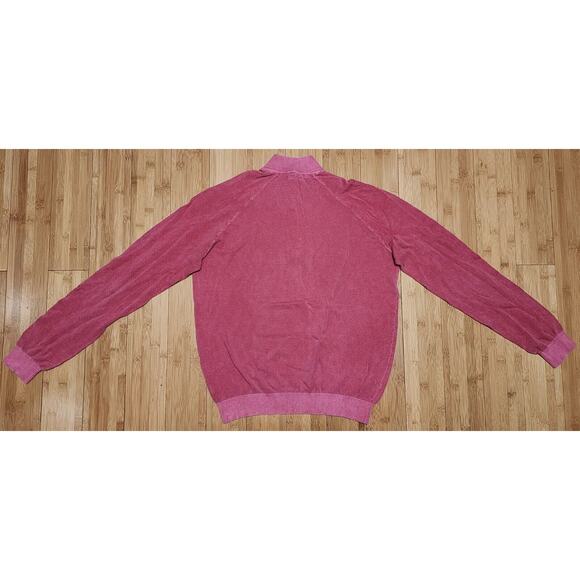 Johnnie O Sweater Mens Sz Medium Knit Long Sleeve 1/4 Zip Salmon Pink Golf Beach - Picture 9 of 9